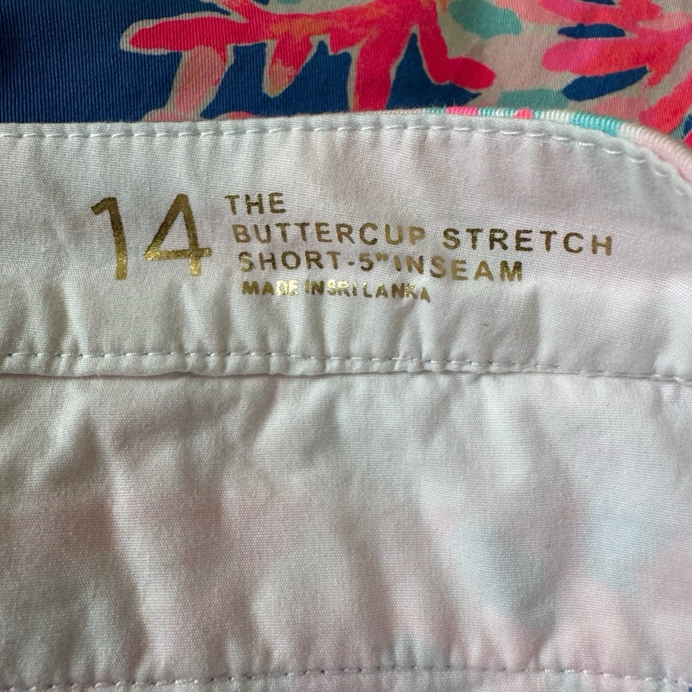 Lilly Pulitzer Womens Buttercup Stretch Short 5" Inseam 14 Bright Tropical - Picture 8 of 15